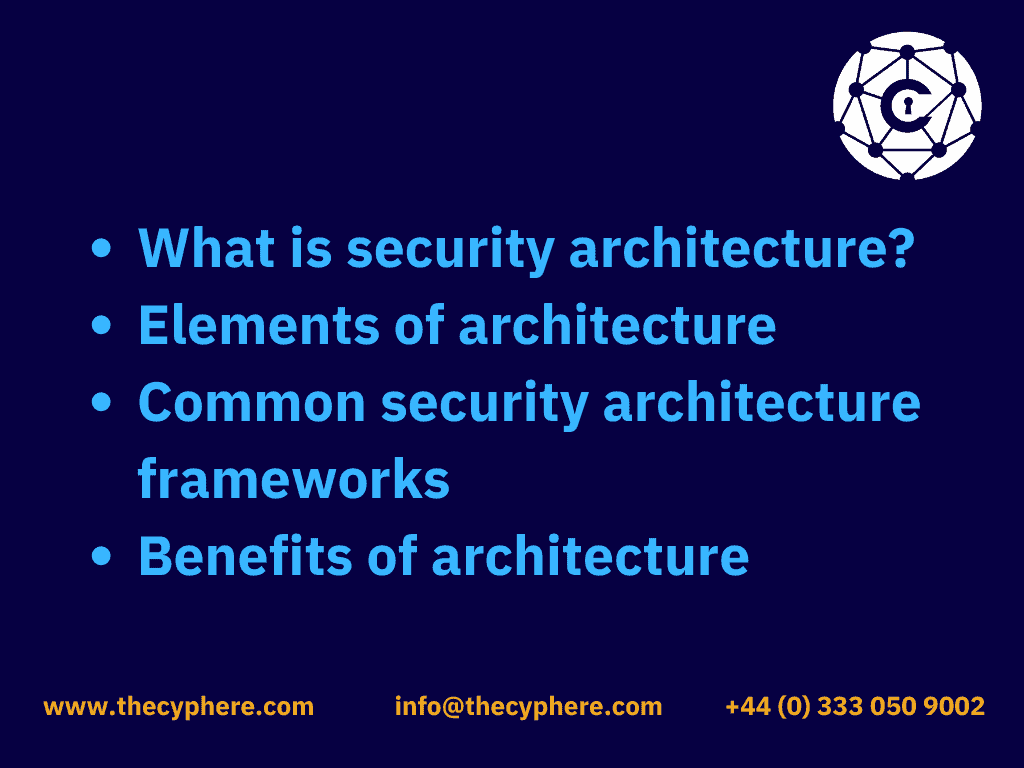 what is cyber security architecture